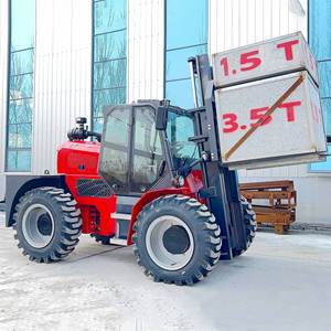 Carretilla elevadora todoterreno 4x4 al mejor precio, 3 toneladas, 4 toneladas, 5 toneladas, carretilla elevadora diésel de buena calidad, carretilla elevadora terreno con motor EPA Eur5 - Product Image 1