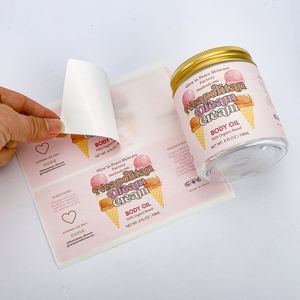 Glow in Peace Skincare Factory Neapolitan Dream Cream Body Oil <b>Label</b> Rectangular Paper Adhesive Recyclable - Product Image 5