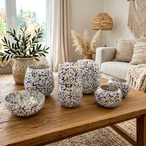 Bol décoratif en pierre naturelle sculptée de style bohème pour la décoration de table et la collection de guérison Reiki - Product Image 1