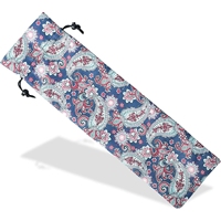 Sac de rangement pour mahjong à cordon de serrage grande capacité, portable, imprimé Paisley, avec support pour tuiles et règle de placement