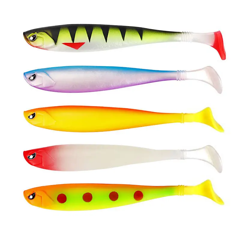 Fishing lure wholesale T paddle Tail Soft Bait plastic fishing bait shad lure artificial bait