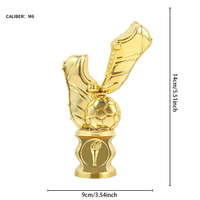 Pièces de trophée de récompense en plastique personnalisées par galvanoplastie Accessoires d'artisanat en plastique Pièces de trophée sur le thème du football