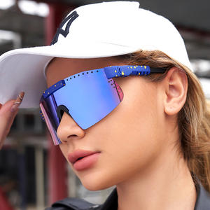 Lunettes de soleil de sport style européen et américain, protection UV400, verres PC coupe-vent, pour cyclisme et activités de plein air, unisexe, monture tendance - Product Image 3