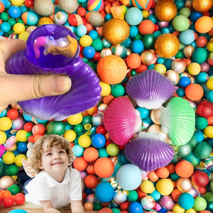 Novelty Trending Wholesale Latex Mermaid Squishy Stress Balls for Unisex 0-24 Months Fidget Sensory <b>Toy</b> - Product Image 2