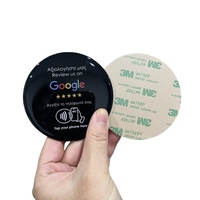 Etiqueta adhesiva epoxi NFC, tarjeta de menú de mesa RFID, código QR, redes sociales, NFC, revisión de Google, placa epoxi