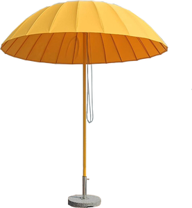 Parasol de terrasse robuste en forme de <span class=keywords><strong>tulipe</strong></span> de 3 m, 24 baleines en fibre de verre, base en marbre de 40 kg, protection UV, imperméable, mobilier d'extérieur pour jardin - Product Image 4
