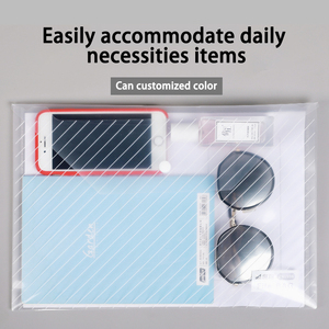 Tùy chỉnh tài liệu tập tin thư mục với Snap Nút Phong bì PP chất liệu đầy màu sắc trong suốt sọc in thiết kế A4 Kích thước FSC chứng nhận - Product Image 2