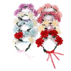 Accessoires de cheveux de fête princesse filles guirlandes de mariée hawaïennes Led couronne de tête de fleur clignotante - Product Image 5