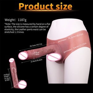 Male Wearable Penis Extender Strapon Hollow <b>Dildo</b> Cock Enlarge Cock Extension Adult Sex Toys for Men Couples Game - Product Image 6