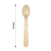 Trendz de qualité alimentaire biodégradable fête petit ensemble de vaisselle en bois après-midi thé Dessert cuillère en bois fourchette couteau ensembles de couverts