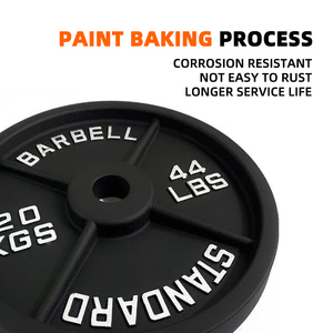 Placas de Halteres de Ferro Fundido de Alta Qualidade para Treinamento de Força Padrão 45 <span class=keywords><strong>Lbs</strong></span> 20kg - Product Image 2