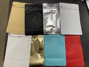 Stock Wieder versch ließbarer laminierter Kaffee beutel mit flachem Boden Aluminium folie Steh beutel mit Reiß verschluss für <span class=keywords><strong>Popcorn</strong></span> für Tiernahrung - Product Image 6