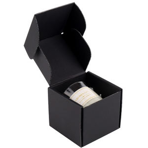 Velas <span class=keywords><strong>Mimi</strong></span> de lujo con tablero corrugado negro Logotipo blanco y carpeta Caja de regalo Velas de <span class=keywords><strong>café</strong></span> y canela perfumadas - Product Image 4