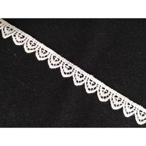 Adornos de encaje de algodón blanco de 1,5 cm de ancho a precio de fábrica, último bordado Floral, encaje químico, encaje decorativo para - Product Image 3