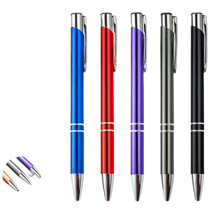 Benutzer definierte Kugelschreiber Luxus Multi color Werbe Metall Kugelschreiber Schreiben Smooth Press Pen Mit Logo - Product Image 2