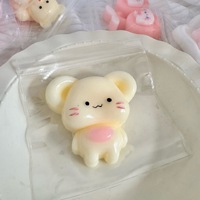 Jouet Squishy Créatif Kawaii Ours Glacé Super Adhésif en TPR, Anti-Stress et Décompression pour Enfants et Adultes