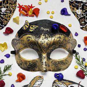 Scary Horror Halloween Party Mask para Mujeres Hombres y Adultos Cobre Medio Funny Eye Face Máscara <span class=keywords><strong>de</strong></span> PVC - Product Image 3