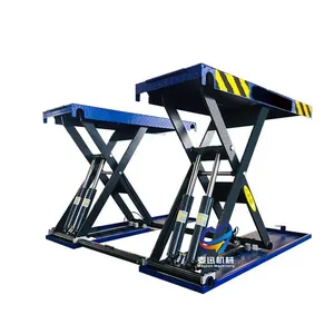 4T Extra hydraulic lock auto Double Platform Scissor Car Lift