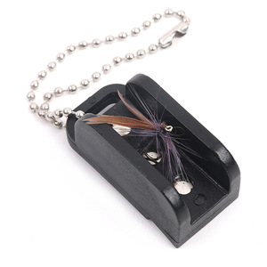 Enhebrador de anzuelos para pesca con mosca, soporte magnético para tippet con almacenamiento de moscas para accesorios de pesca en agua dulce - Product Image 4