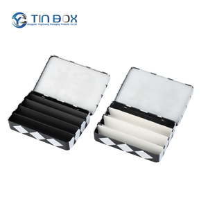Customize Smoke Tin Cases Child Proof Metal Hinge Cr Metal Tin Can Box Cigarette Pre Tobacco Roll Packaging Tin Case