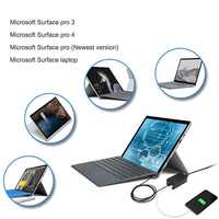 Chargeur pour ordinateur portable Surface 65W compatible avec Microsoft Surface Pro X 3 4 5 6 7 7+ 8 9