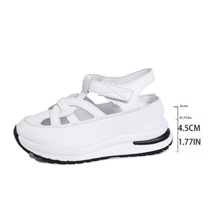Women Summer New Large <b>Magic</b> <b>Tape</b> Sports Sandals Platform Hollow Casual Thick-Soled Wedge Sandals - Product Image 6