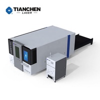 Tianchen bonne qualité cnc 6000w 2x6m plate-forme d'échange pleine fermée 6kw machine de découpe laser à fibre optique toute la couverture pour la corée
