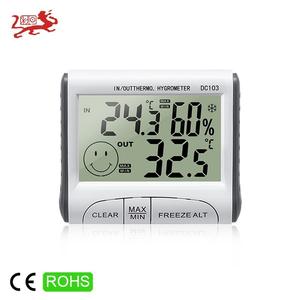 Medidor de umidade portátil, temperatura máxima <span class=keywords><strong>min</strong></span> valores jardim ao ar livre termômetro higrômetro - Product Image 1
