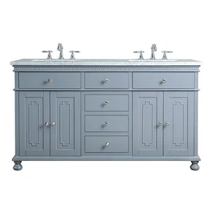 60inch Grey Bathroom Cabinet Classic Cabinet Bathroom Vanity With Leg