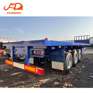 Semirremolque de Plataforma de 3 Ejes Personalizado Fudeng, Deflector Frontal Desmontable, Chasis Reforzado para Transporte de Carga <span class=keywords><strong>LTL</strong></span> Transfronterizo - Product Image 5