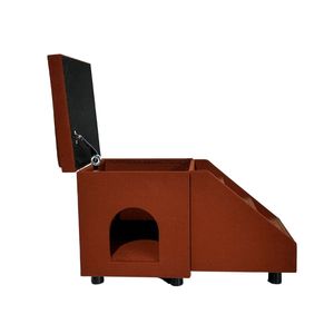 Passi in velluto a 3 passi per cani con scale antiscivolo per animali domestici con deposito per piccoli cuccioli medi gatti modello solido - Product Image 2