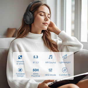 Doqaus หูฟังสเตอริโอไร้สายชนิดเบสลึกแบบไร้สายหูฟังเล่นเกมชนิด C หลายจุดสำหรับพีซี FOCUS8 - Product Image 6