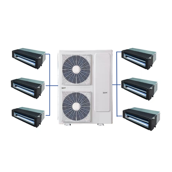 Cooling Heating Duct AC 18000 BTU 230V Inverter Indoor Unit 6000W Heat Output AC Motor R410A Refrigerant Eco-Friendly Pump