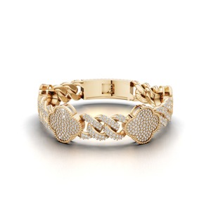 Bracelet Hiphop en Moissanite Diamantée, Vente Flash, Éclat Exceptionnel, Idéal pour Tenues Décontractées et Soirées, Disponible au Prix Export - Product Image 3