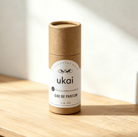 Boîte d'emballage en tube de papier écologique en kraft brun personnalisé avec logo pour flacon de parfum, d'huile essentielle ou de déodorant