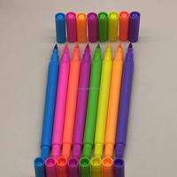 Vente chaude Double Conseils Haute Qualité Lisse Peinture Art Coloriage Fluorescent Lien Surligneur Marqueur Stylo Ensemble