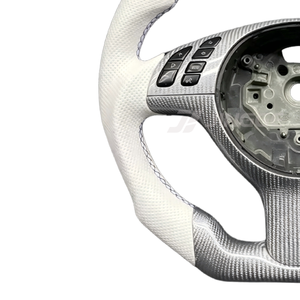 Volant en cuir et fibre de carbone style M Sport (ancien modèle vers nouveau) pour <span class=keywords><strong>BMW</strong></span> Série 3, Série 5, E46, M3, M6, E61, E62, E63 – Amélioration de l'intérieur - Product Image 3