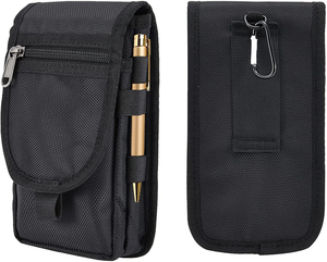 Étui <span class=keywords><strong>de</strong></span> ceinture double pour téléphone, grande pochette pour smartphone, support <span class=keywords><strong>de</strong></span> ceinture, étui <span class=keywords><strong>de</strong></span> téléphone portable, pochette utilitaire pour la randonnée, le camping et le travail - Product Image 2