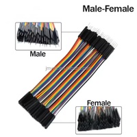 Cable DuPont de Color de 10-40CM, 40 Pines, Macho a Hembra, Sin Plomo, Compatible con RoHS, Cable de Conexión para Protoboard para Proyectos