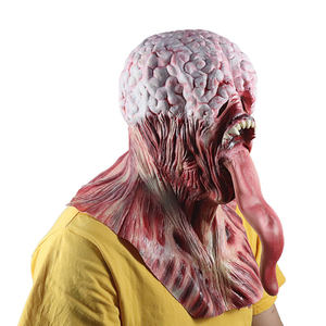 Máscara de Látex de Terror <span class=keywords><strong>para</strong></span> <span class=keywords><strong>Halloween</strong></span> y Navidad, Máscara de Zombie de Cara Completa, Máscara de Fiesta Aterradora <span class=keywords><strong>con</strong></span> Lengua Larga - Product Image 4