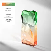 Trophée en cristal personnalisable, style croix, écologique, brillant, médaille commémorative de marque, design élégant haut de gamme pour les entreprises