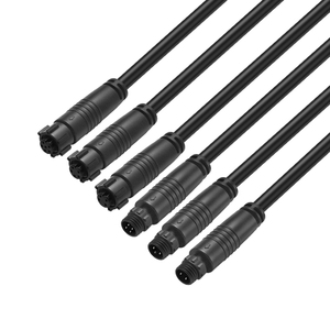 สายเชื่อมต่อทองแดงกันน้ำสำหรับการบิน IP67 M8สาย2A 12V เซ็นเซอร์พลังงานรถจักรยานยนต์2P-5P 24AWG <span class=keywords><strong>2464</strong></span> - Product Image 1
