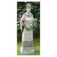 Résine Grand ST Patrick Irlandais Prière Religieux Extérieur Jardin Statue Collection Statue Religieuse Sainte Famille Patron Saint Décor