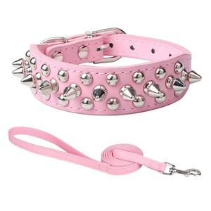 Hot Sale Luxus Anti-Bite Hunde halsband Weiche PU-Leder nieten Modernes Punk Bullet Design Kleine mittelgroße Match Dogs Komfortabel - Product Image 5