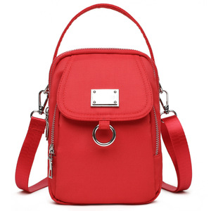 Women's <b>Small</b> Square Crossbody Handbag Trendy Casual Fashion Style with Zip Closure and Waterproof Nylon Cloth Single Shoulder - Product Image 1