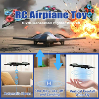 Avion RC EPT 2,4 GHz pour enfants débutants, drone de combat en mousse EPP avec maintien d'altitude, acrobatie 360° à une touche, lumières LED, 4 moteurs