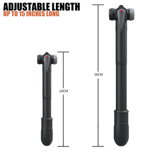 Pompe à main pour vélo miniature portable, valve Schrader PA, corps en plastique avec manomètre 80-130 PSI pour vélos de route et de montagne - Product Image 3