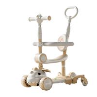 Trottinette pour enfants avec réglage de la hauteur sur 4 niveaux, pliable, avec siège et frein arrière, pour garçons et filles de 3 ans