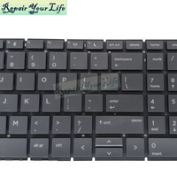 Keyboard Laptop Tanpa Lampu Latar Bahasa Inggris AS untuk HP ProBook 450 G6 450 G7 455 G6 455 G7 455R G6 455R G7 2B-ABU06Q100 Keyboard Baru Warna Hitam