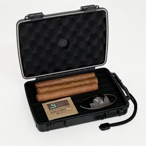 Scatola di imballaggio per sigari portatile copertura per umidificatore con custodia per sigari Humidor da viaggio con tagliasigari